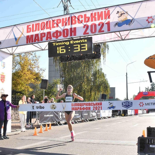 Наталія Стребкова на дистанції 5 верств у Білій Церкві